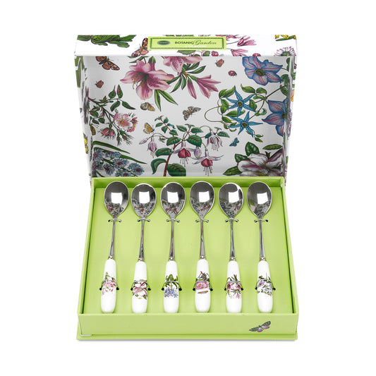 PORTMEIRION Botanic Garden set van 6 lepeltjes lengte 15 cm