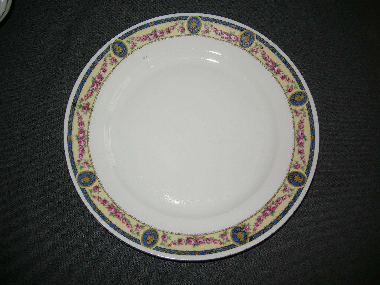 RKG wit met decorrand rose bloemen compleet dinerservies voor 11 personen
