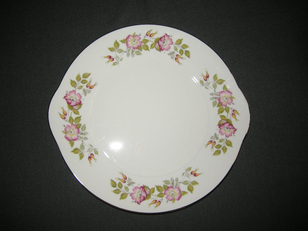 Royal Grafton wit - rose bloemen presenteerschaal glad