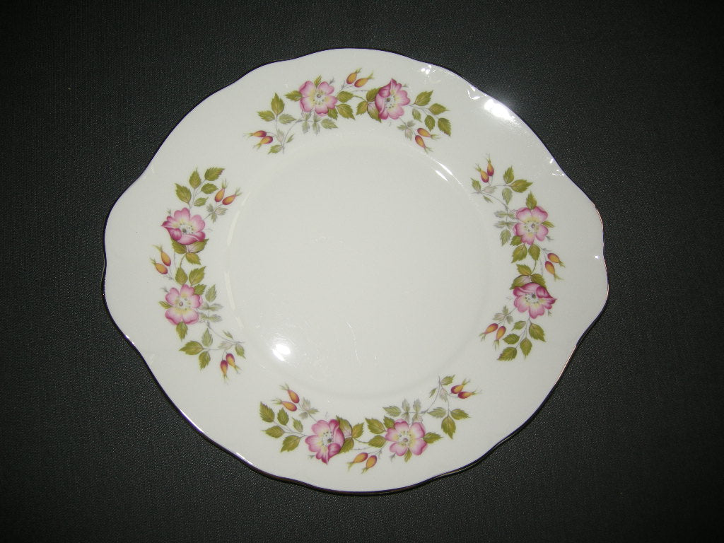 Royal Grafton wit - rose bloemen presenteerschaal geschulpt