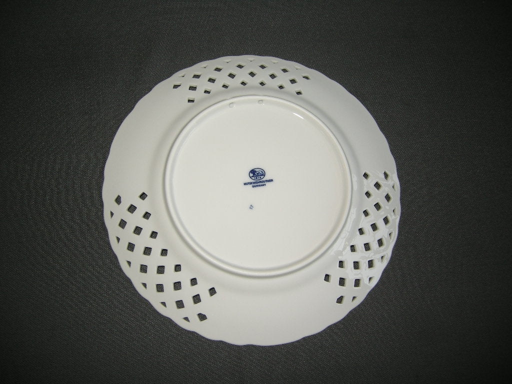 Hütschenreuther Blau Zwiebelmuster ajour bord O21,5 cm.