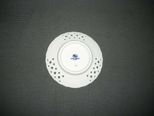 Hütschenreuther Blau Zwiebelmuster ajour bordje O11 cm.