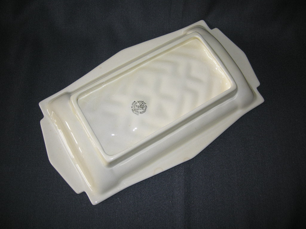 Societe Ceramique roomwit 001. aspergeschaal