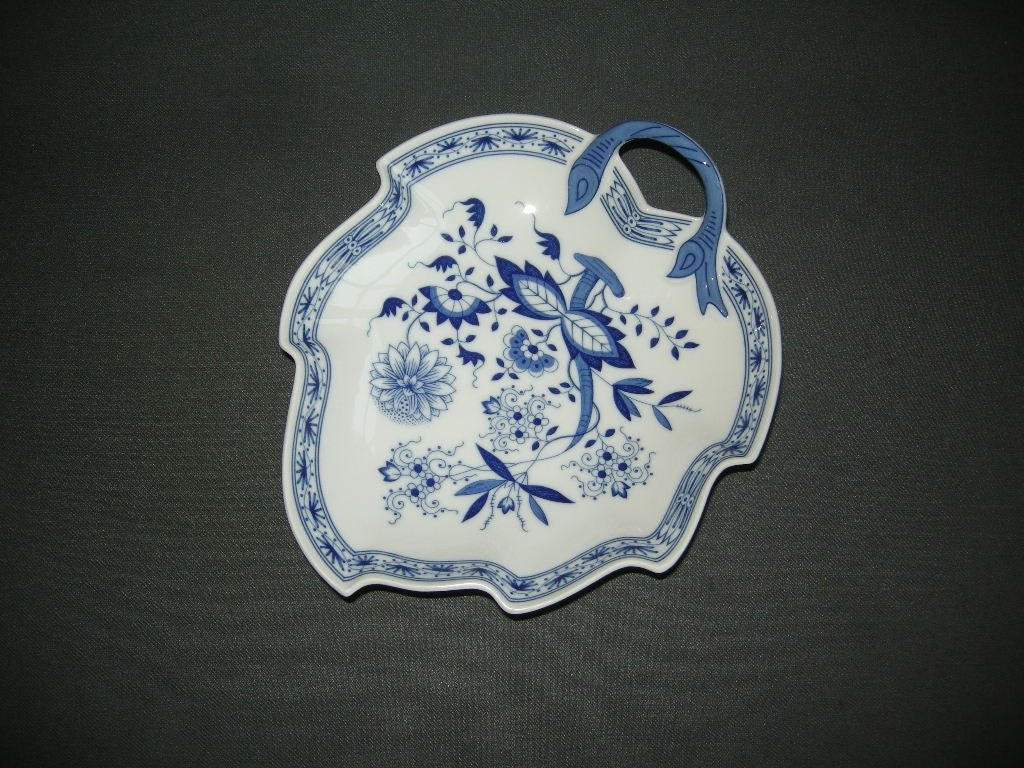 Hütschenreuther Blau Zwiebelmuster bladschaal 21,5 cm.