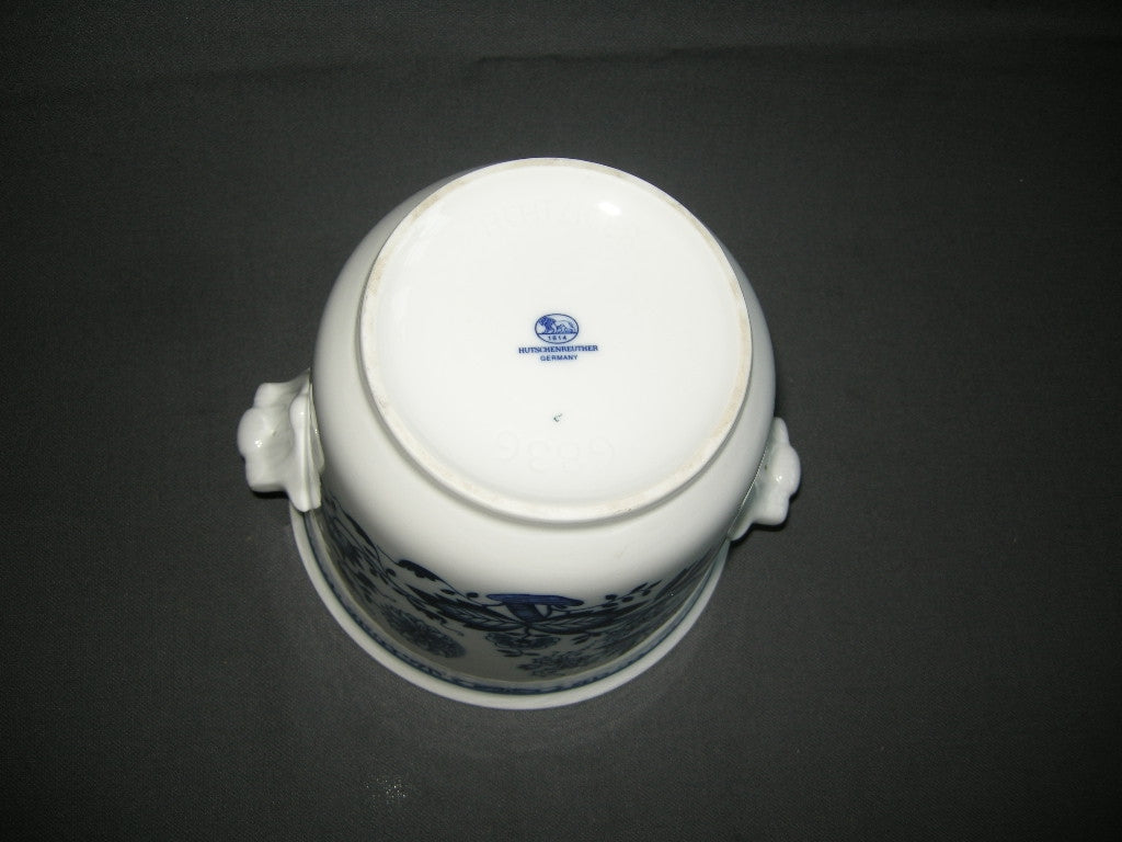 Hütschenreuther Blau Zwiebelmuster bloempot