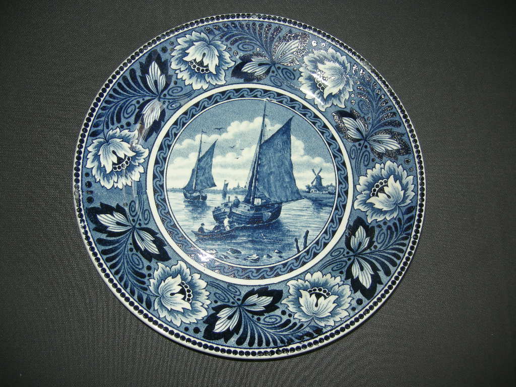 Societe Ceramique Hollandia wandbord boten