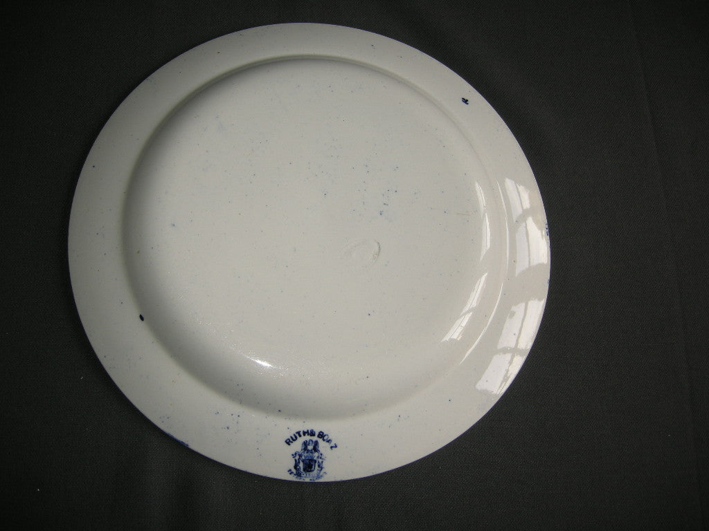 Petrus Regout Ruth & Boaz blauw 001. bord O25,5 cm.