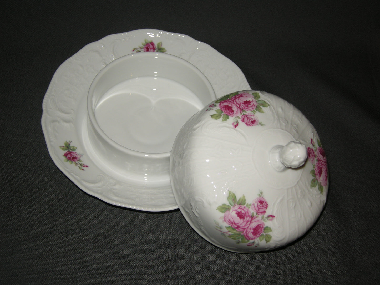 Rosenthal Sanssouci spierwit rose pioenroos botervloot