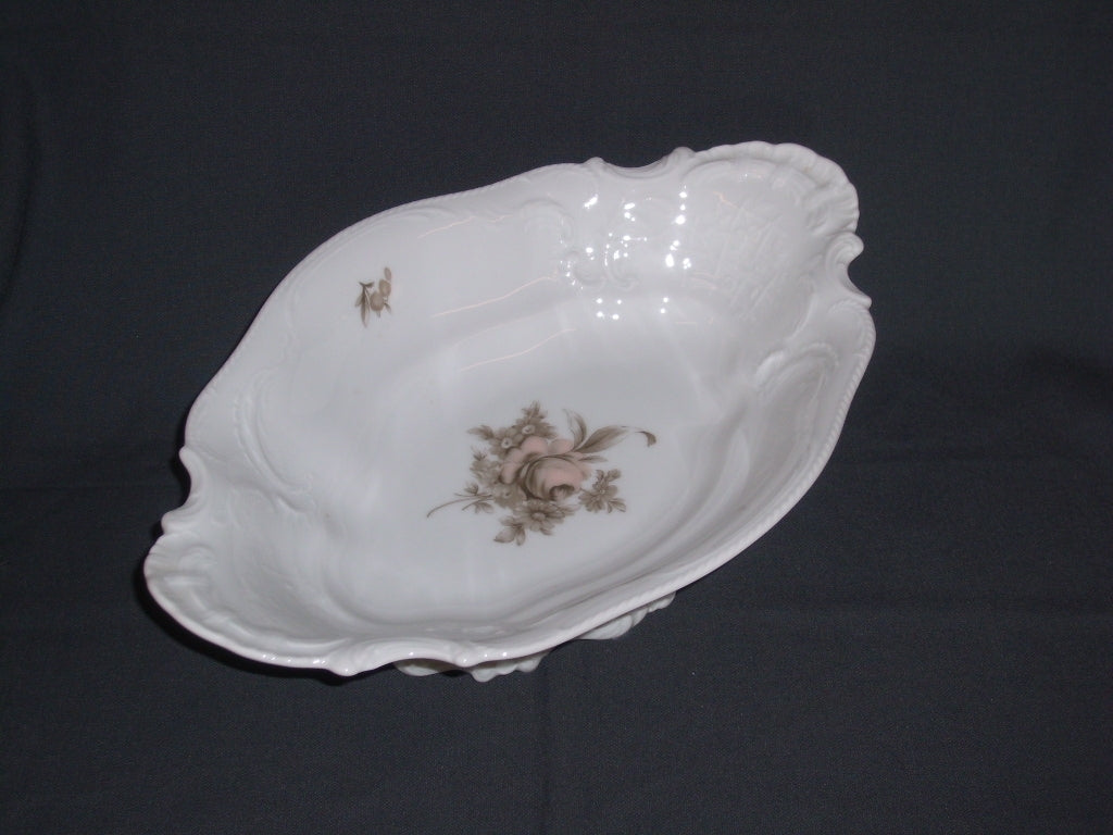 Rosenthal Sanssouci spierwit met bruin/rose roos broodschaal