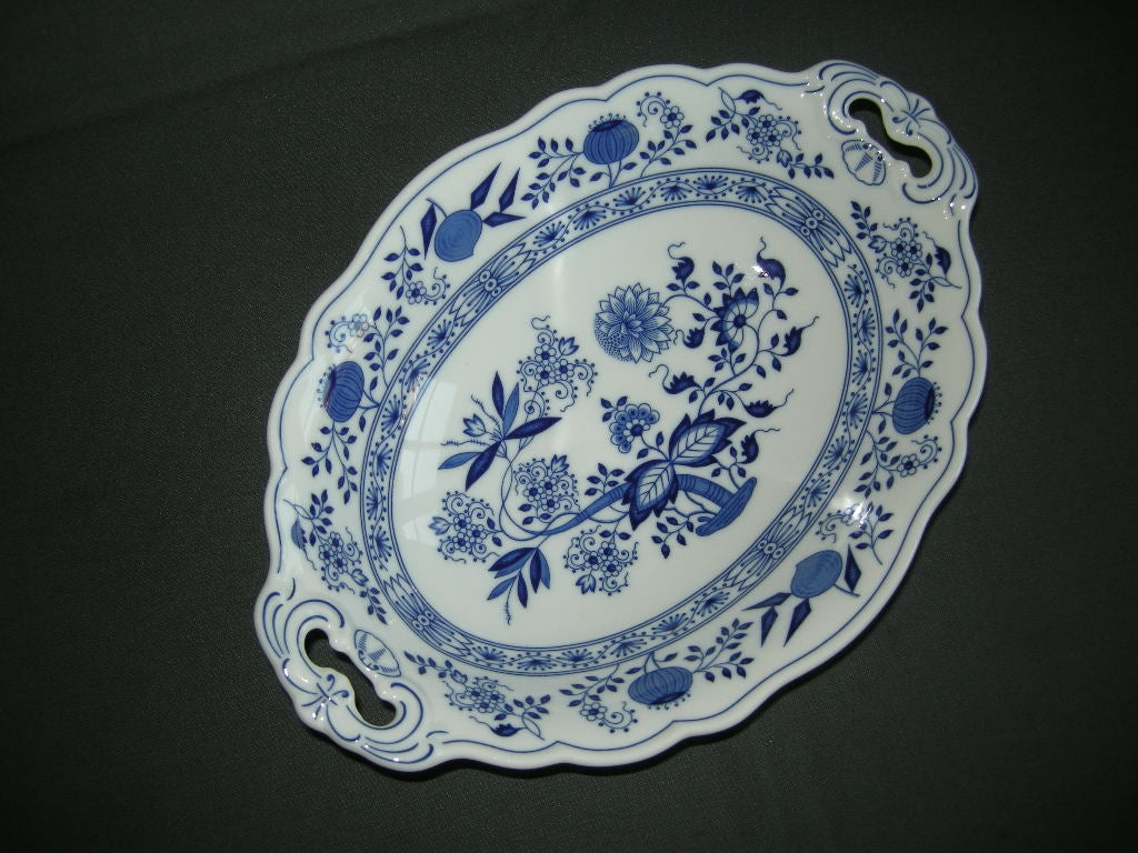 Hütschenreuther Blau Zwiebelmuster broodschaal