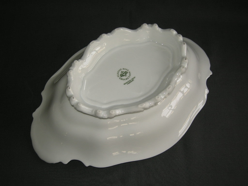 Rosenthal Sanssouci spierwit met blauw / grijze bloemetjes broodschaal