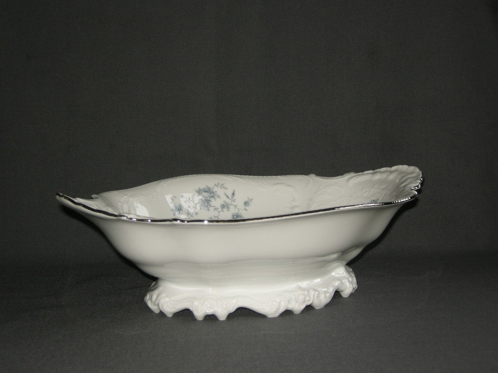 Rosenthal Sanssouci spierwit met blauw / grijze bloemetjes broodschaal