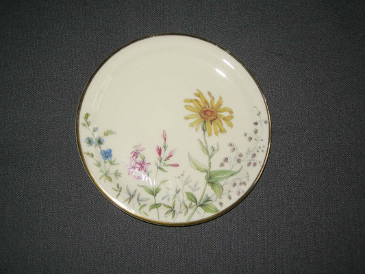 Krautheim Wiesengrund & Bergeshöh'n cakebordje O12,5 cm. decor gele bloem