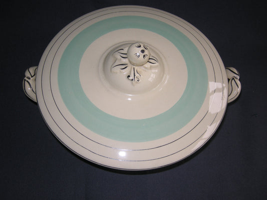 Johnson Bro's Victorian 765224 roomwit pastelgroen zilver dekschaal met beschadiging deksel