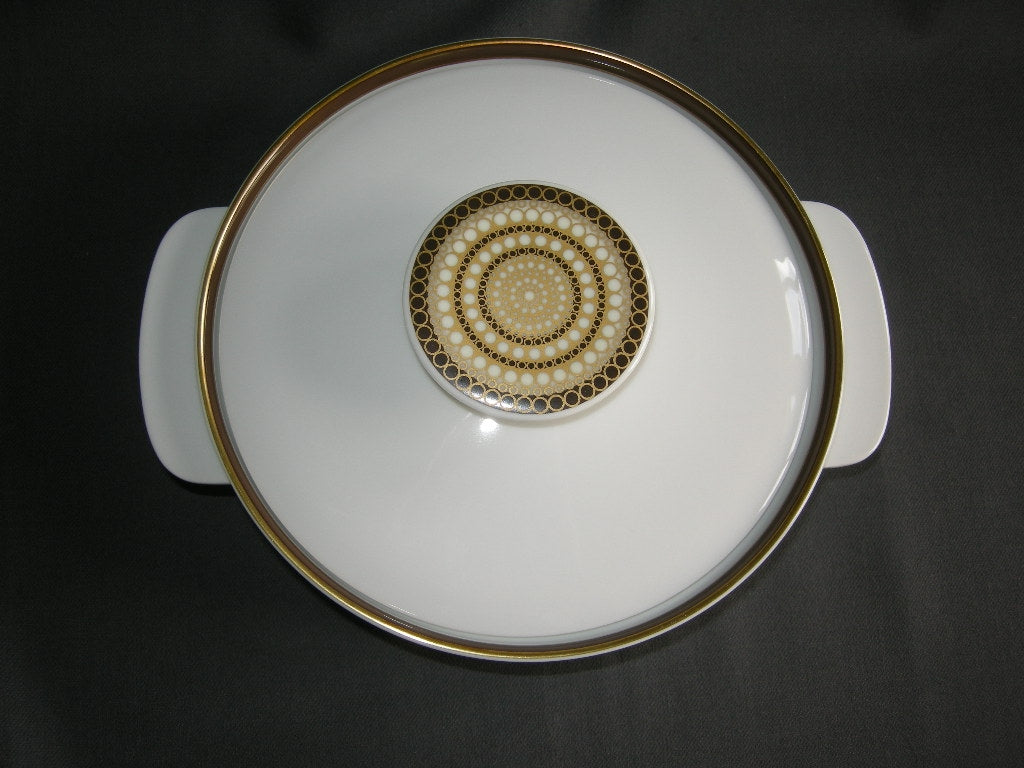 Thomas Medaillon bruin - goudkleurige decorrand dekschaal