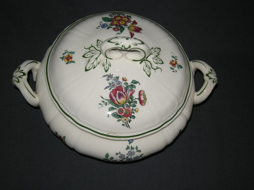 Villeroy & Boch Alt Strassburg oud stempel dekschaal met beschadiging deksel