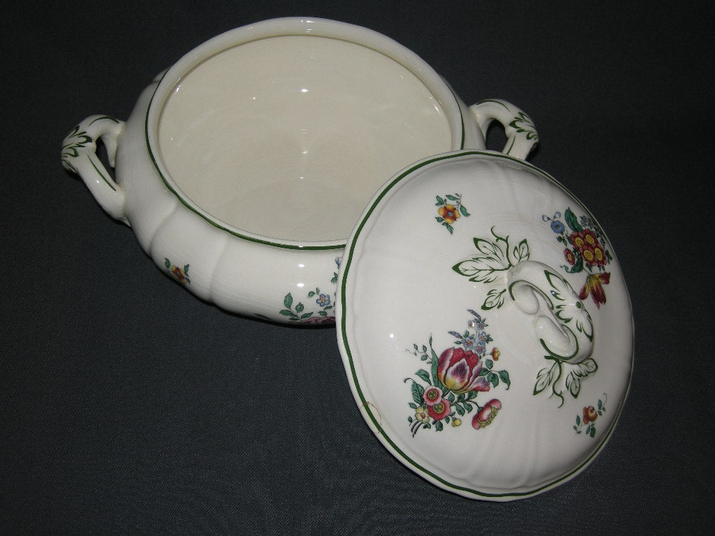 Villeroy & Boch Alt Strassburg oud stempel dekschaal met beschadiging deksel