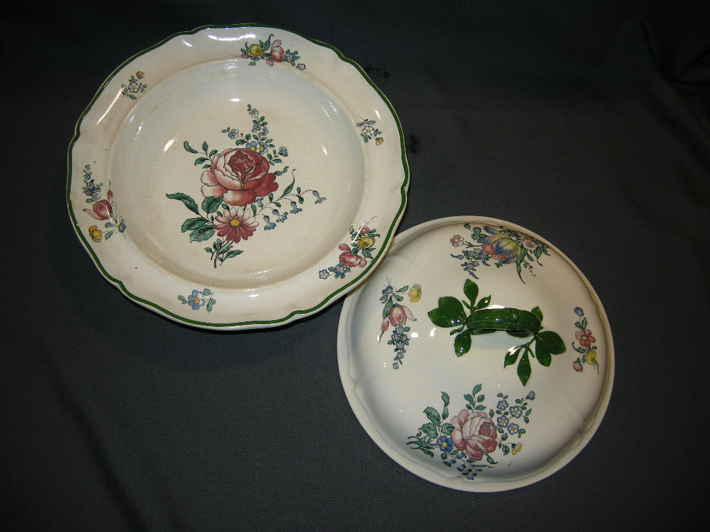 Villeroy & Boch Alt Strassburg oud stempel dekschaal met bol deksel