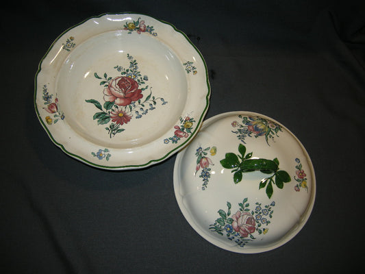 Villeroy & Boch Alt Strassburg oud stempel dekschaal met bol deksel