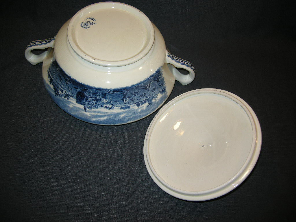 Societé Ceramique Boerenhoeve blauw dekschaal