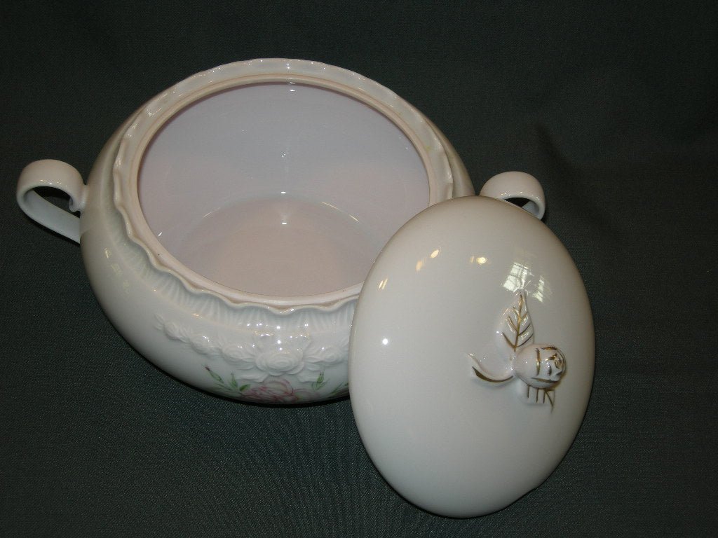 Hutschenreuther Porcelaine Rose Drache met roosdecor dekschaal