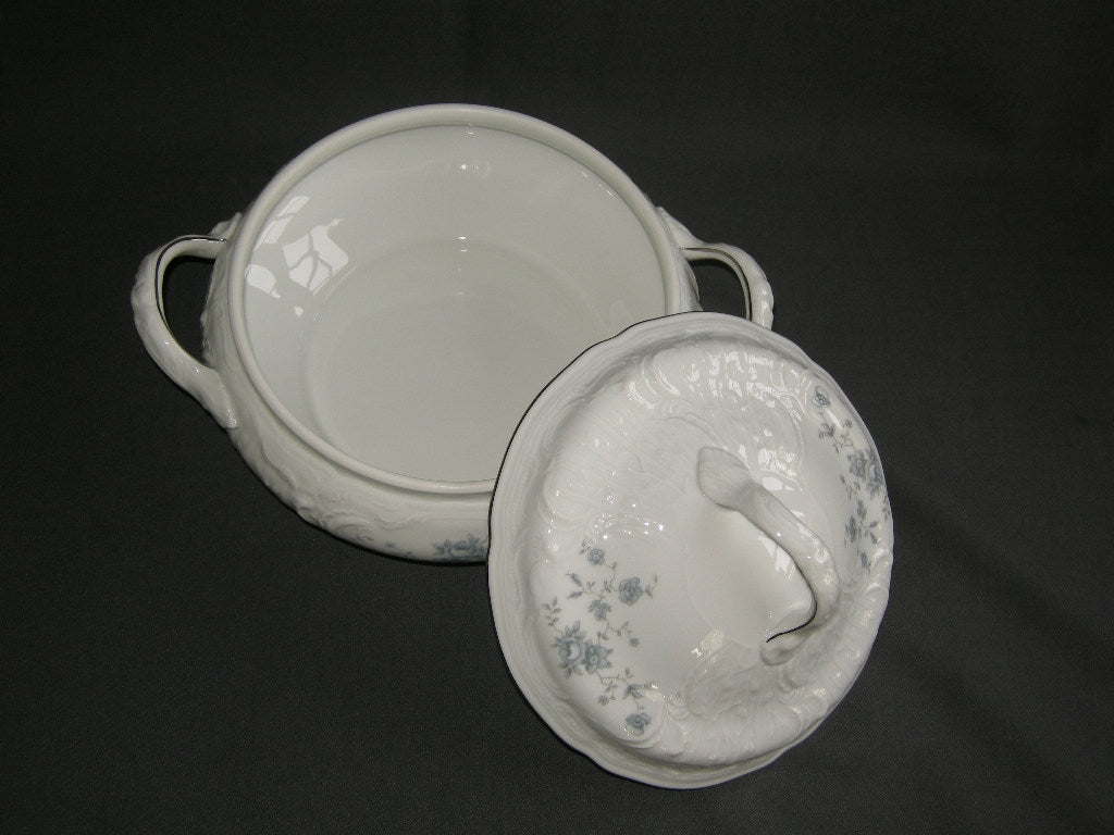 Rosenthal Sanssouci spierwit met blauw / grijze bloemetjes dekschaal