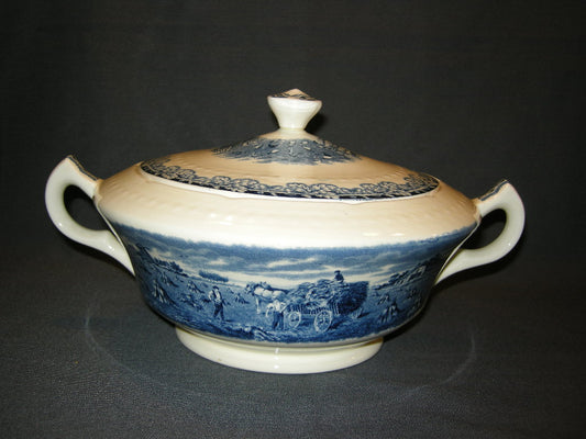 Societé Ceramique Boerenhoeve blauw dekschaal