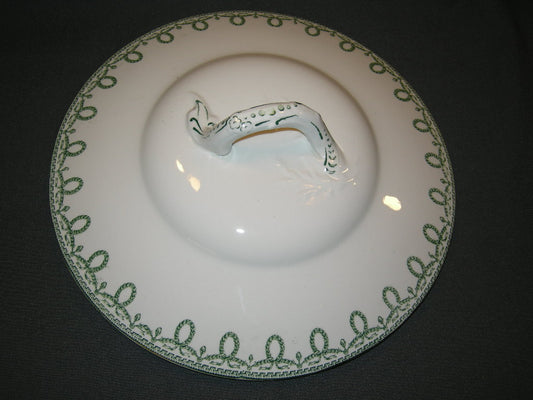 Boch Freres Bonaparte goudkleurige rand deksel O25,5 cm.