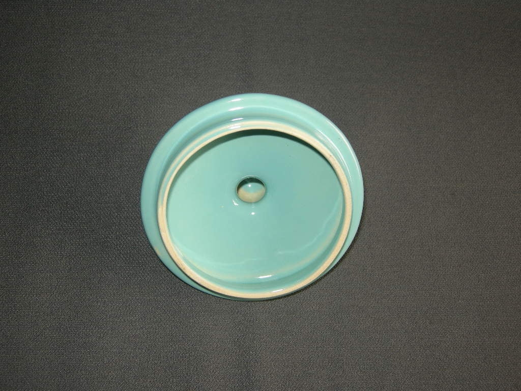 Huizen pastel aqua deksel suikerpot