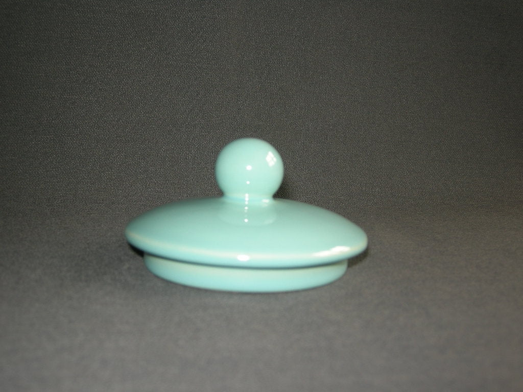 Huizen pastel aqua deksel suikerpot