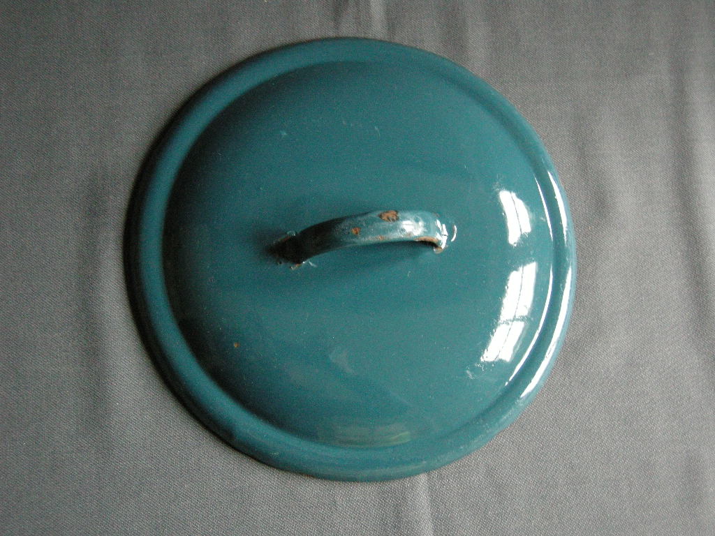 emaille petrol 002. deksel