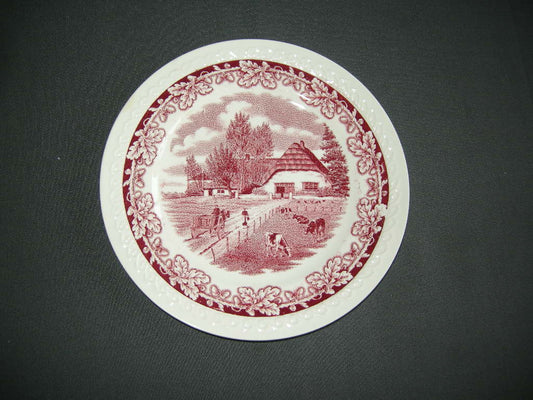 Societe Ceramique Boerenhoeve rood dessertborden