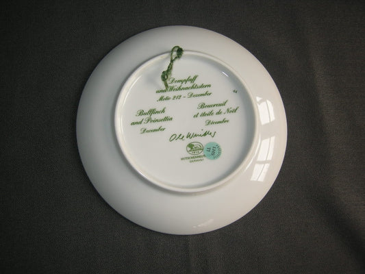 Hütschenreuther van de maand bordje O16 cm. serie 1 Dezember