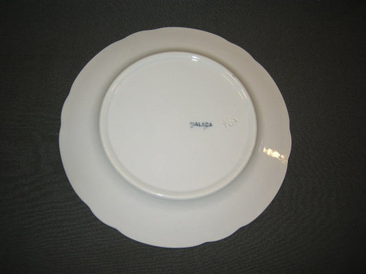 Petrus Regout Malaga blauw met geschulpte rand bord a O23,5 cm.