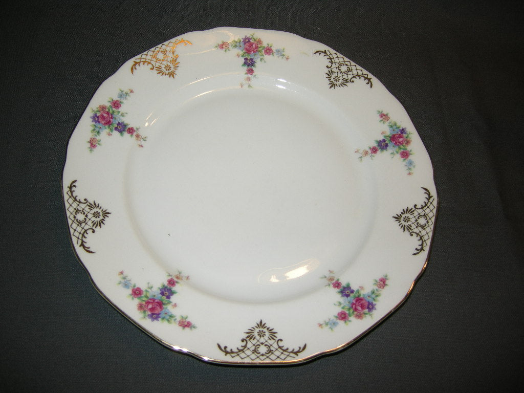 RKG wit bloemetjes goud dinerbord