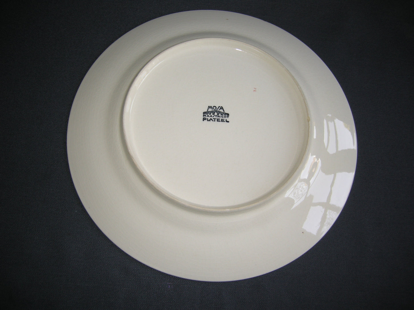 MOSA plateel roomwit met geel / zwart / oranje dinerborden