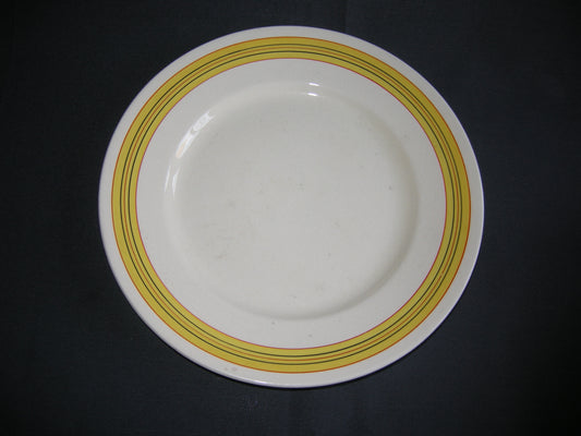 MOSA plateel roomwit met geel / zwart / oranje dinerborden
