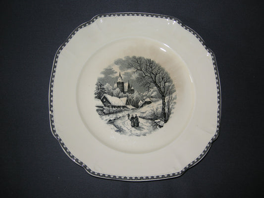 Societe Ceramique Landschap dinerbord winterlandschap