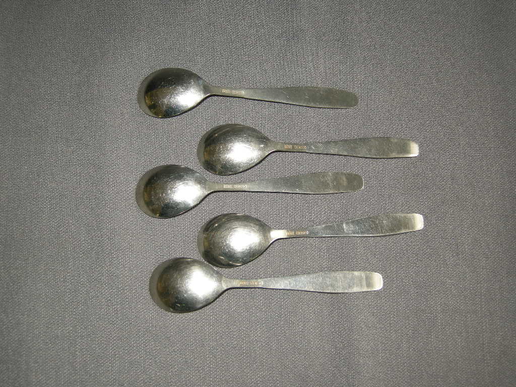 Gero Zilmeta model 562 Carré eierlepeltjes / theelepeltjes 11 cm.