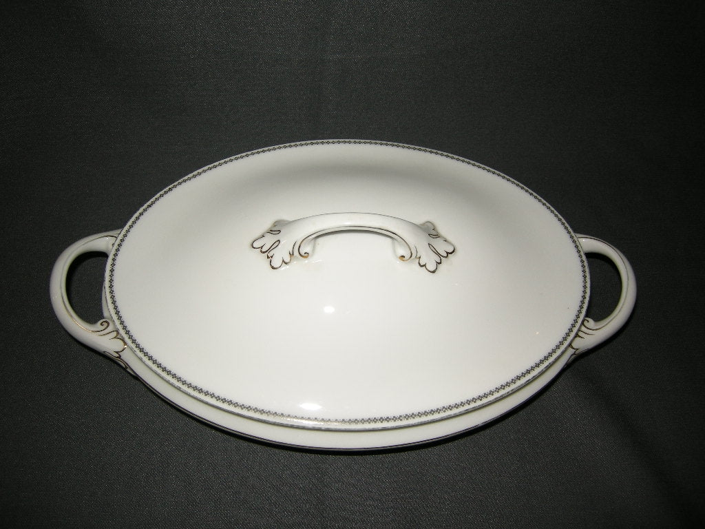 Rosenthal 155 630 wit met zwart geblokt décorrandje dekschaal