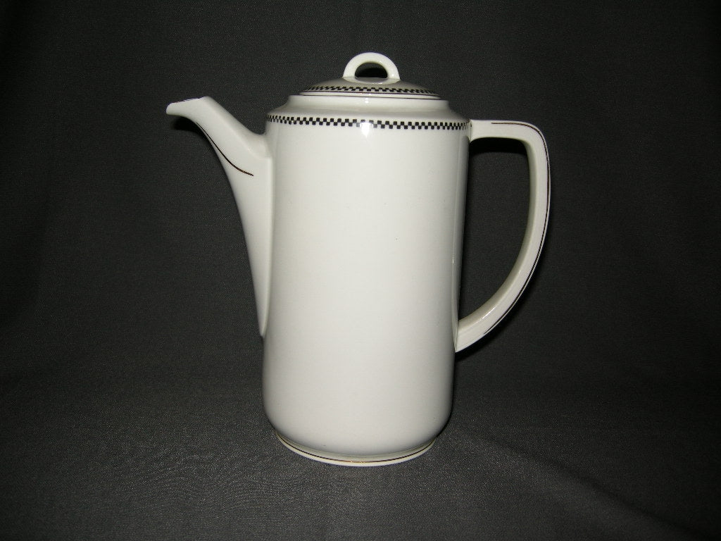 Epiag wit met zwart decorrandje koffiepot