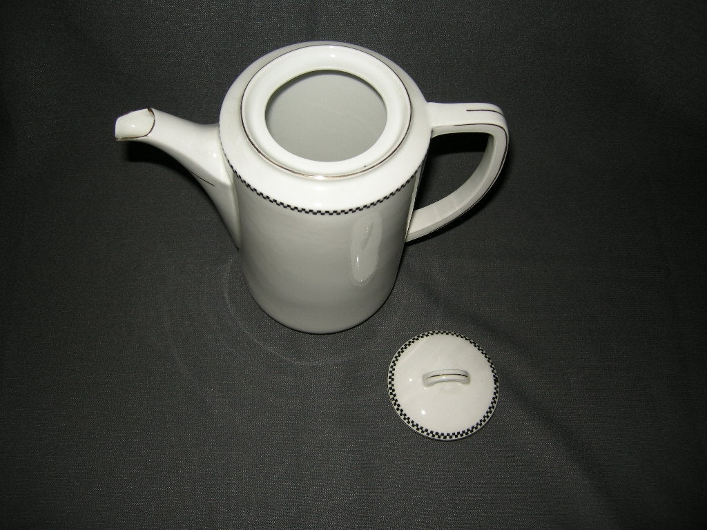 Epiag wit met zwart decorrandje koffiepot