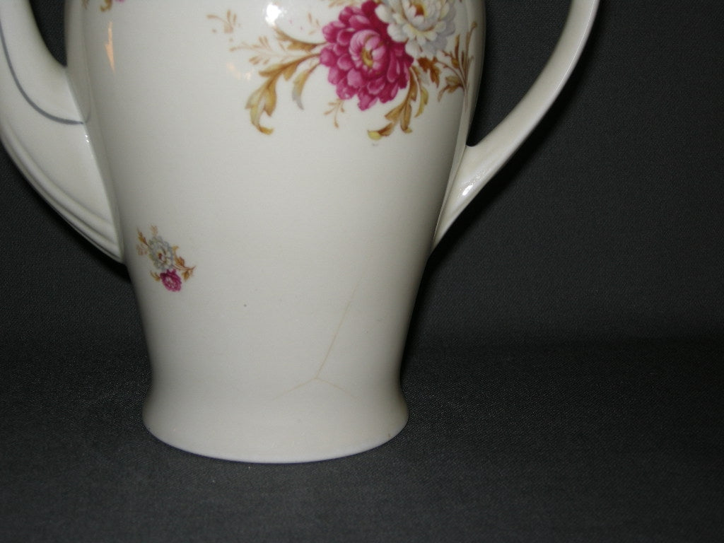 MOSA Bloem 06 grijs randje met ribbelrelief koffiepot