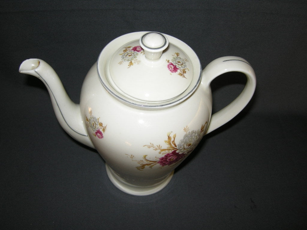 MOSA Bloem 06 grijs randje met ribbelrelief koffiepot
