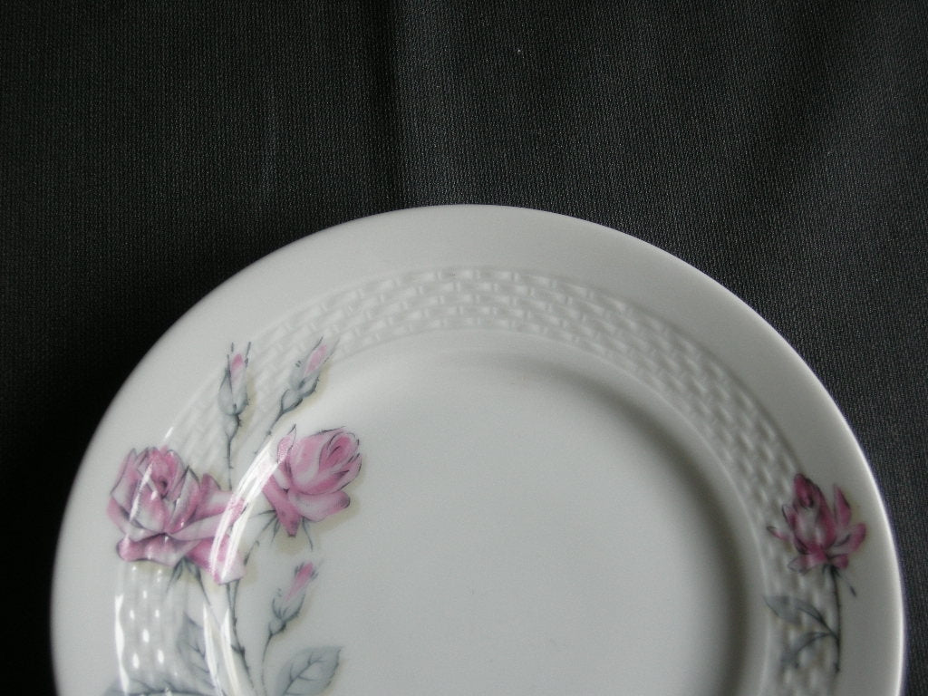 Hütschenreuther diverse 002. wit - rose roos gebaksbordjes
