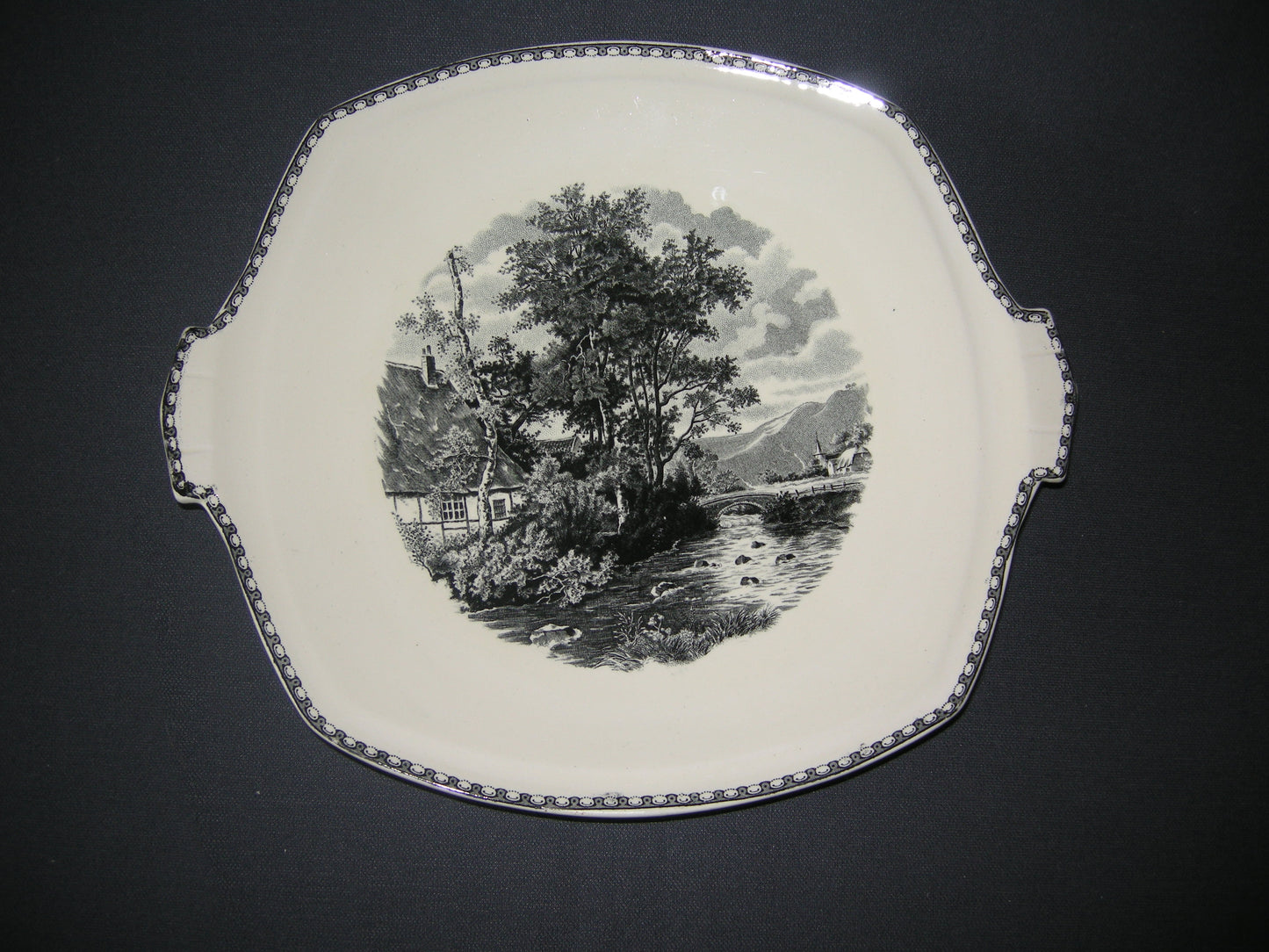 Societe Ceramique Landschap gebaksschaal vierkant