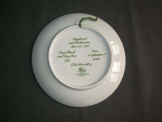 Hütschenreuther van de maand bordje O16 cm. serie 1 Juli