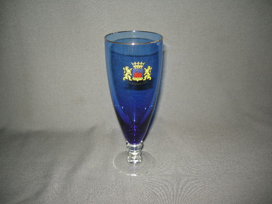 Kristalunie Maastricht carnavalsglas K7 blauw "Valkenburg"