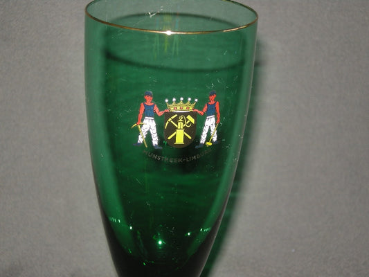 Kristalunie Maastricht carnavalsglas K7 donkergroen "Mijnstreek - Limburg"