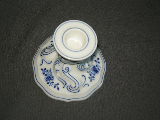 Hütschenreuther Blau Zwiebelmuster kandelaar 2